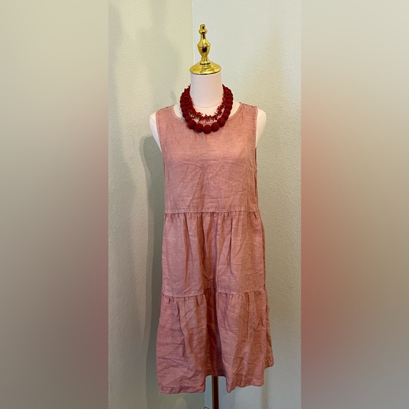 C&C California 100% Linen Sun Dress - Picture 6 of 7